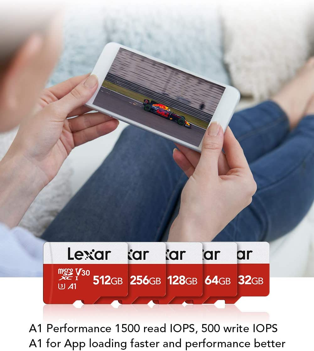 32GB Micro SD Card, Microsdhc UHS-I Flash Memory Card with Adapter - up to 100Mb/S, U1, Class10, V10, A1, High Speed TF Card