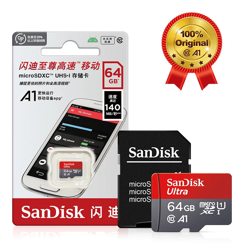 Ultra Sandisk Memory Card 128GB 32GB 64GB 256GB SD/TF Flash Card mini SD 32 64 128 gb TF CARD for Phone Speakers Robot