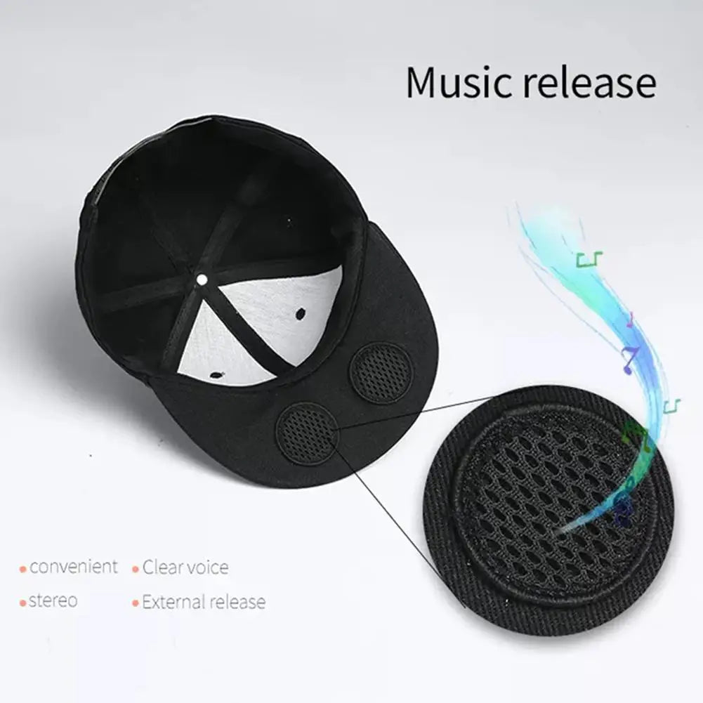 Long Standby Bluetooth-compatible Audio Music Hat Headset Outdoor Wireless Binaural Speakers Sun Hat for Driving Sport Handsfree