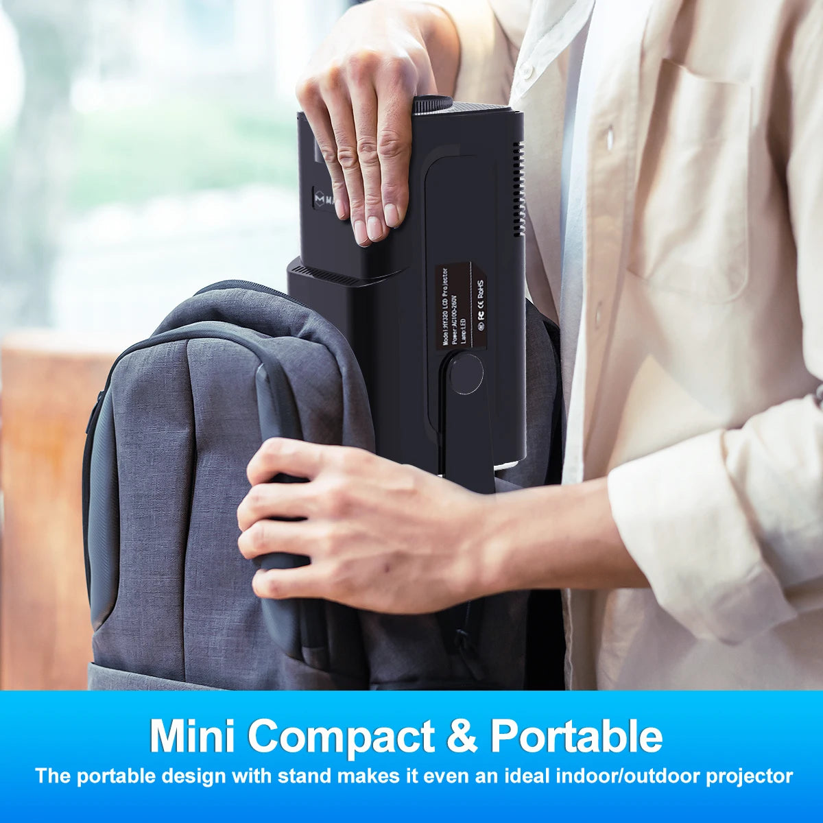 HY320 Android11 4K HD Projector Wifi6 Allwinner H713 390ANSI BT5.0 1920*1080P Outdoor Portable Projetor Upgrated HY300