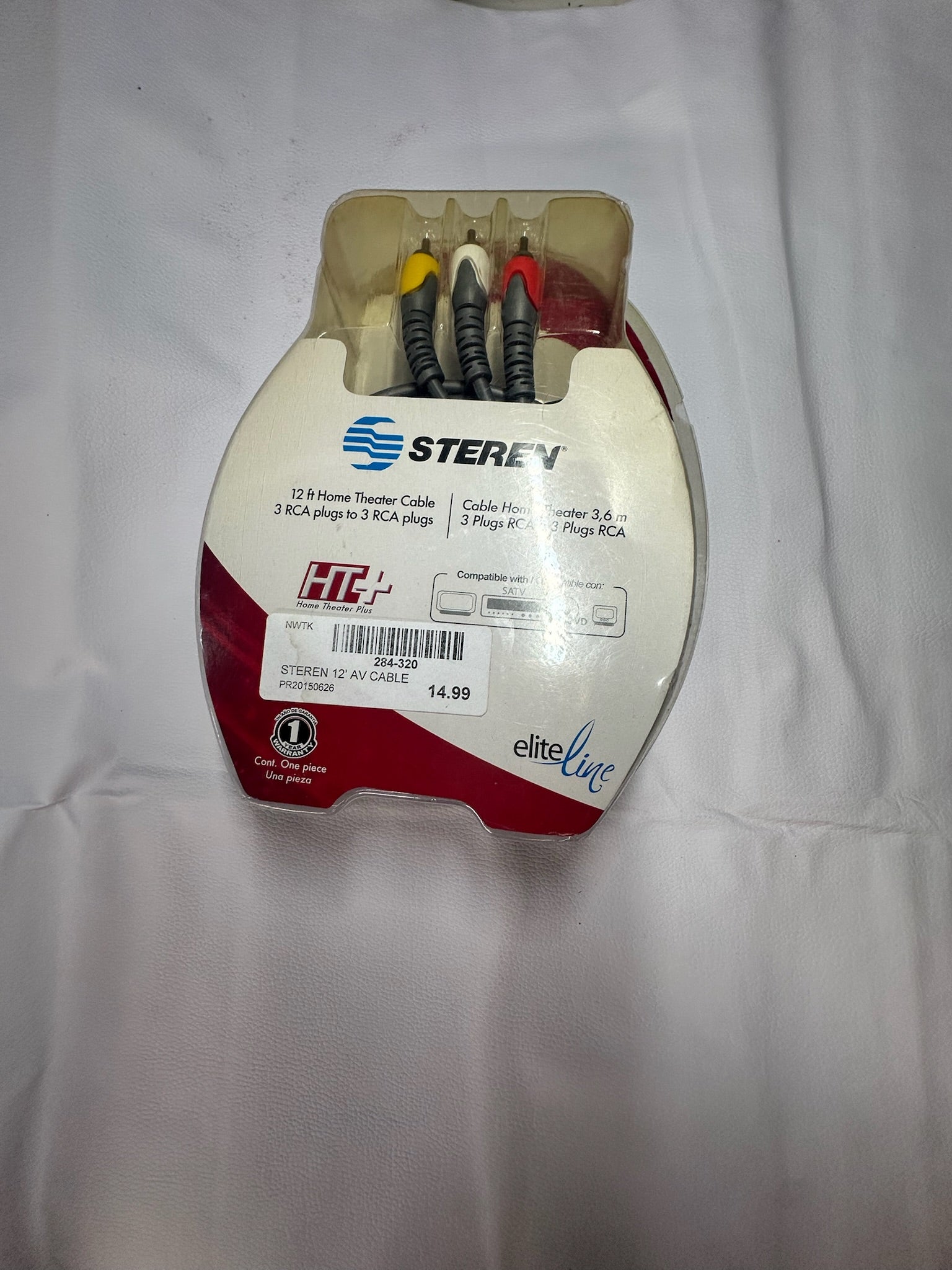 12 Ft Home Theater Audio Video RCA Cable (RCA to RCA)