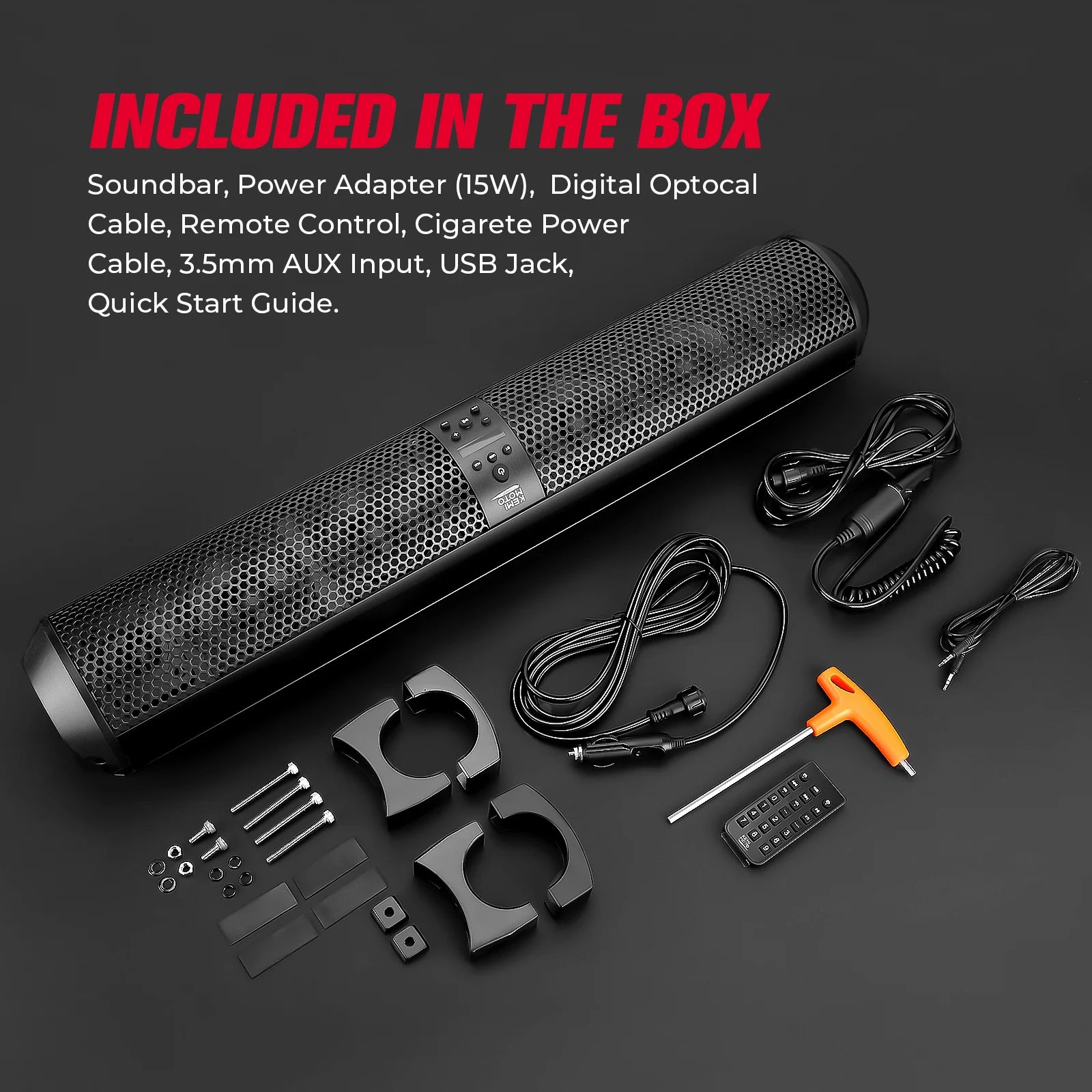 UTV  Bluetooth Remote Control Speakers 1.56-2.25" Compatible with Polaris RZR 800 900 XP 1000 Turbo for Can-Am X3 for Cf moto