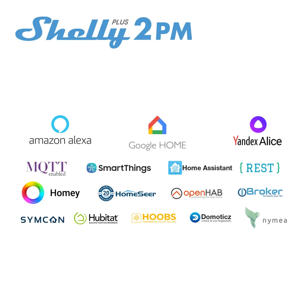 Shelly Plus 2PM Smart Home WiFi Relay 2 Channel With Power Metering  Roller Control Monitoring Percentage Roller Shutters Blind